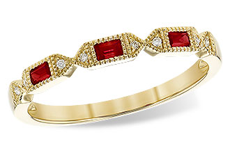 A290-94260: LDS WED RG .12 RUBY .14 TGW