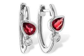 A292-77906: EARRINGS .48 RUBY .54 TGW