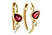 A292-77906: EARRINGS .48 RUBY .54 TGW
