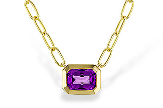 A292-78806: NECKLACE .82 AMETHYST (18")
