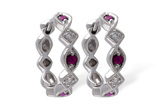 B019-09642: EARRINGS .20 RUBY .25 TGW