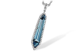 B208-18788: NECK 3.47 LONDON BLUE TOPAZ 3.70 TGW