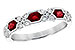 B290-95106: LDS WED RG .74 RUBY 1.00 TGW (4x3MM RUBY)