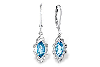 B290-98815: EARR 1.02 TW BLUE TOPAZ 1.17 TGW