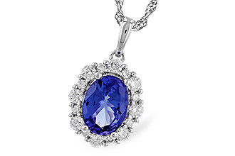 B291-86088: NECK 1.02 TANZANITE 1.32 TGW (8x6 OVAL)