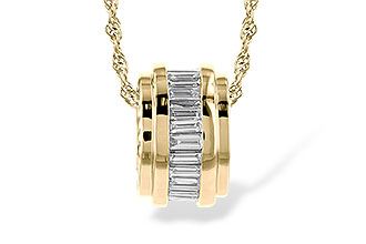 B291-90569: NECKLACE .46 TW BAGUETTE