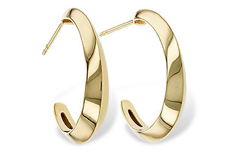 B292-75133: GOLD EARRINGS (25MM)