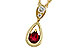 B292-76042: NECKLACE .20 RUBY .26 TGW (4x3 RUBY)