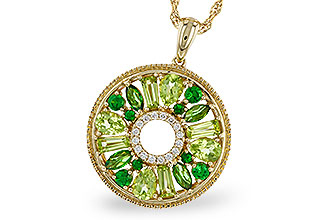 B292-76951: NECKLACE 1.47 SEMI-PREC (PER & GR.GT) 1.52 TGW