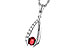 B292-77906: NECKLACE .34 RUBY .50 TGW (5x4 RUBY)