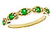 B292-81469: LDS WED RG .21 TW EMERALD .27 TGW