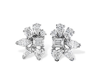 C291-88778: EARRINGS .90 TW FANCY CUT DIAS