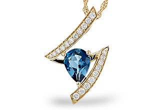 C292-74215: NECK 1.04 LONDON BLUE TOPAZ 1.23 TGW (8x6MM)