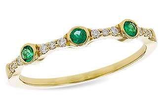C292-76042: LDS WED RG .11 EMERALD .20 TGW