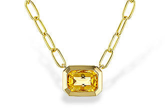 C292-78797: NECKLACE .86 CITRINE (18")