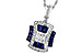 D291-89651: NECK .85 TW SAPPHIRE 1.10 TGW