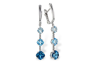 D292-74251: EARRINGS 2.41 TW BLUE TOPAZ 2.45 TGW