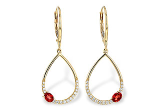 E208-26051: EARR .38 GARNET .54 TGW