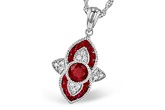 E290-94260: NECK .63 TW RUBY .70 TGW