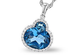 E290-97896: NECK 2.86 LONDON BLUE TOPAZ 3.00 TGW (10X8 OVAL)