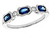 E292-75142: LDS WED RG .72 SAPPHIRE .77 TGW (4x3MM SAPP)