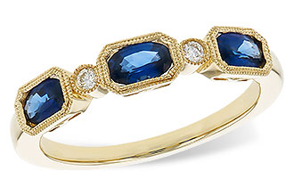 E292-75142: LDS WED RG .72 SAPPHIRE .77 TGW (4x3MM SAPP)
