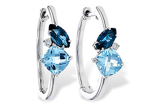 E292-76915: EARRINGS 1.82 TW BLUE TOPAZ 1.86 TGW