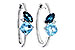 E292-76915: EARRINGS 1.82 TW BLUE TOPAZ 1.86 TGW