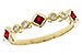 E292-76987: LDS WED RG .22 RUBY .27 TGW