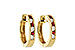 F019-12369: EARRINGS .16 RUBY .26 TGW