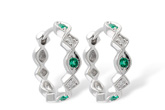 F204-56069: EARRINGS .13 EMERALD .18 TGW