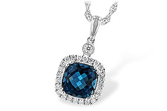 F207-28733: NECK 1.63 LONDON BLUE TOPAZ 1.80 TGW (7MM LBT)