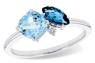 F291-84224: LDS RG 1.49 TW BLUE TOPAZ 1.52 TGW