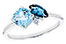 F291-84224: LDS RG 1.49 TW BLUE TOPAZ 1.52 TGW