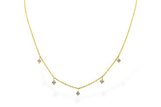 F291-89687: NECKLACE .19 TW (18")