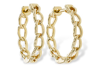 F292-74233: GOLD EARRINGS (18MM)