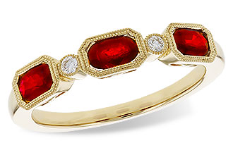 F292-75133: LDS WED RG .72 RUBY .77 TGW (4x3MM RUBY)