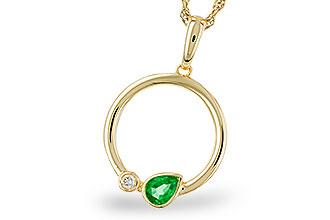 F292-75160: NECKLACE .20 EMERALD .22 TGW