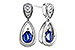 F292-76042: EARRINGS .42 SAPPHIRE .54 TGW (4x3 SAPP)