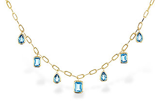F292-76078: NECKLACE 4.10 TW BLUE TOPAZ (17")