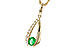 F292-78733: NECKLACE .28 EMERALD .45 TGW (5x4 EMER)