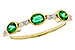 F292-81460: LDS WEDDING RG .46 TW EMERALD .58 TGW