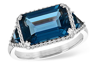 G208-20587: LDS RG 4.60 TW LONDON BLUE TOPAZ 4.82 TGW (12x8MM)