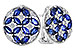 G292-74269: EARRINGS 2.07 TW SAPPHIRE 2.37 TGW