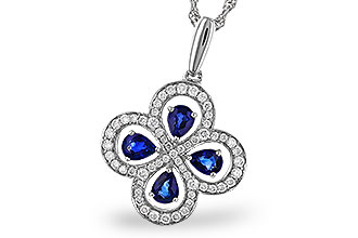 G292-75133: NECKLACE .68 SAPPHIRE TW .96 TGW