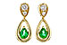 G292-76960: EARRINGS .20 EMERALD .32 TGW (4x3 EMER)