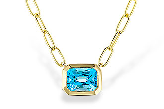 G292-78805: NECKLACE 1.20 SWISS BLUE TOPAZ (18")
