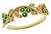 G292-81460: LDS WED RG .17 EMERALD TW .23 TGW