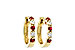 H019-12387: EARRINGS .33 RUBY .52 TGW