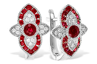 H291-82396: EARR .78 TW RUBY .90 TGW